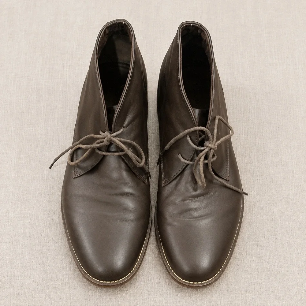 Banana Republic Men Brown Leather Chukka Boots Size 11